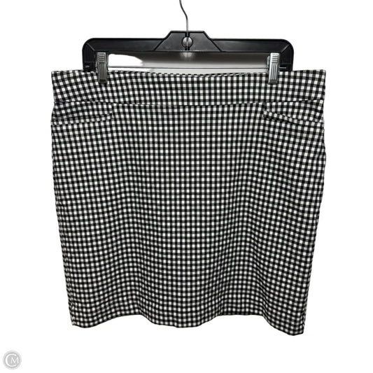 Skirt Midi By Chicos In Checkered Pattern, Size: 14