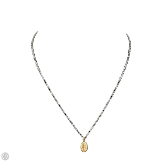 Coffee Bean on Sterling Chain  Necklace