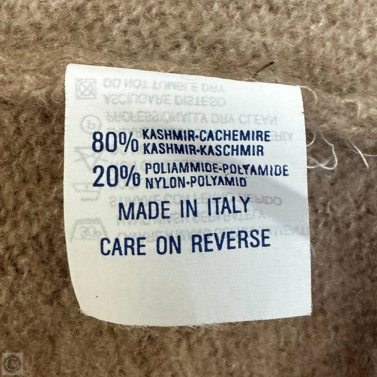 Vintage Cashmere Layered Sweater Cardigan Luxury Designer By Burberry In Taupe & Grey, Size: 14 (46)