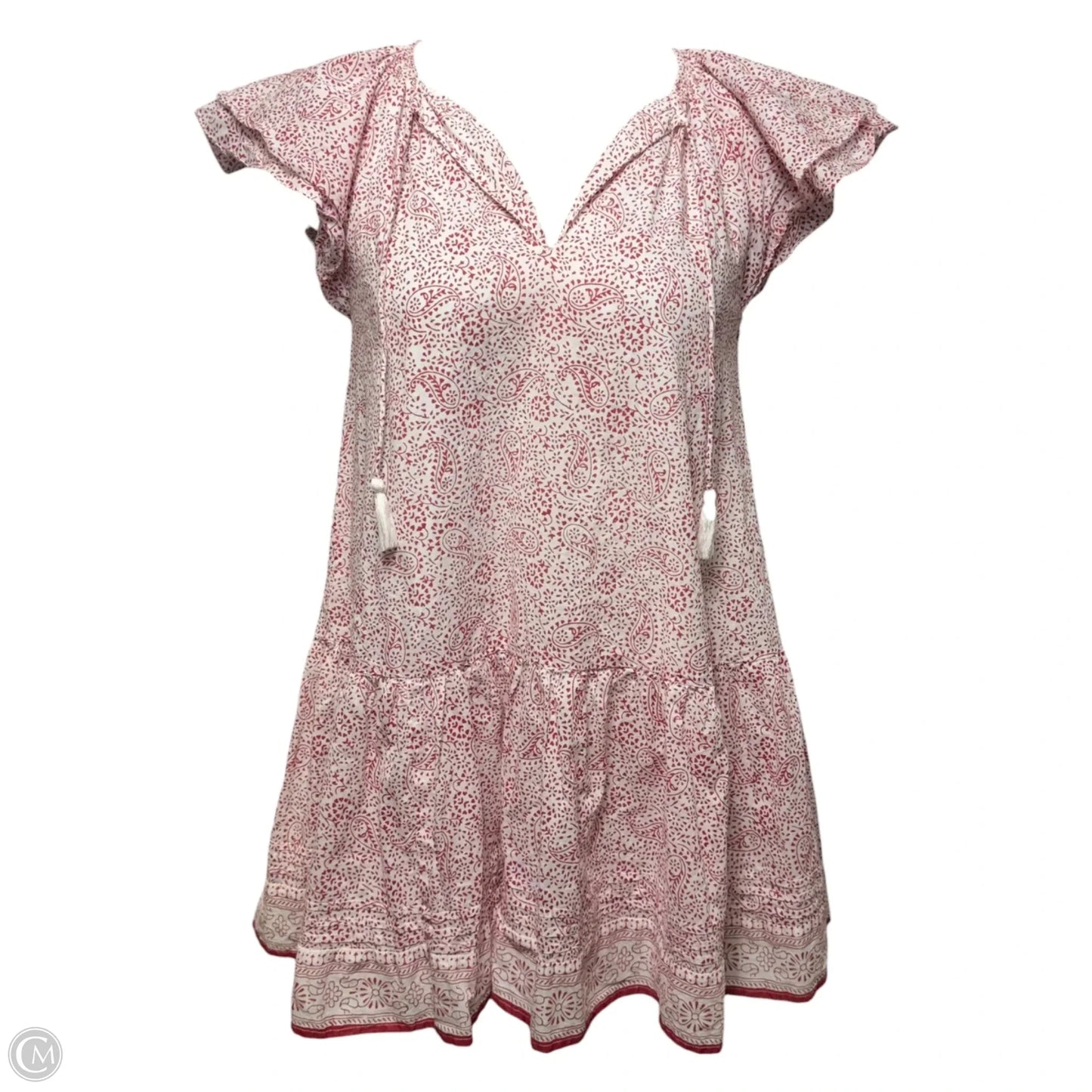 Dress Casual Short By Cleobella In Red & White, Size: M
