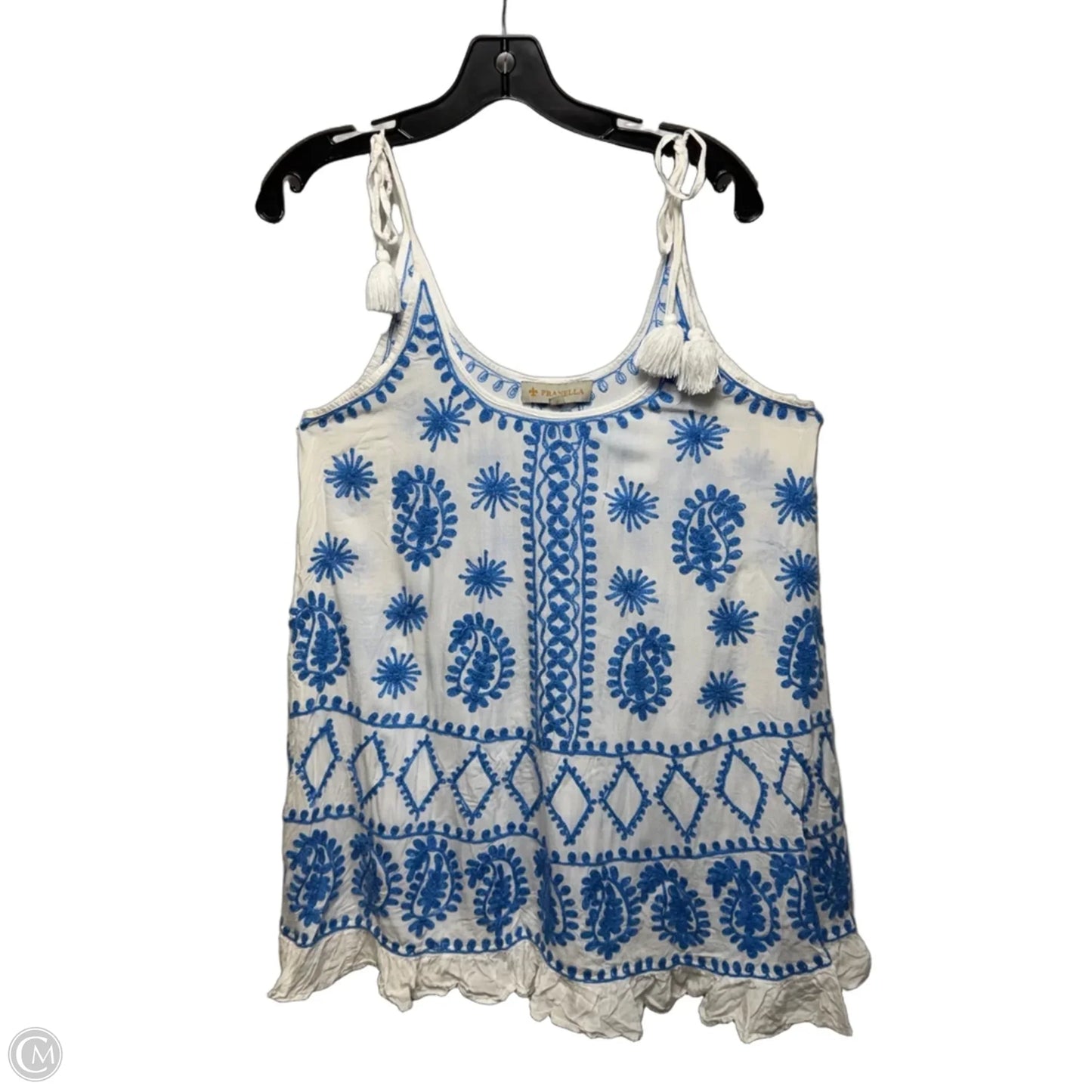 Millie Slip Dress By Pranella In Blue & White, Size: 2