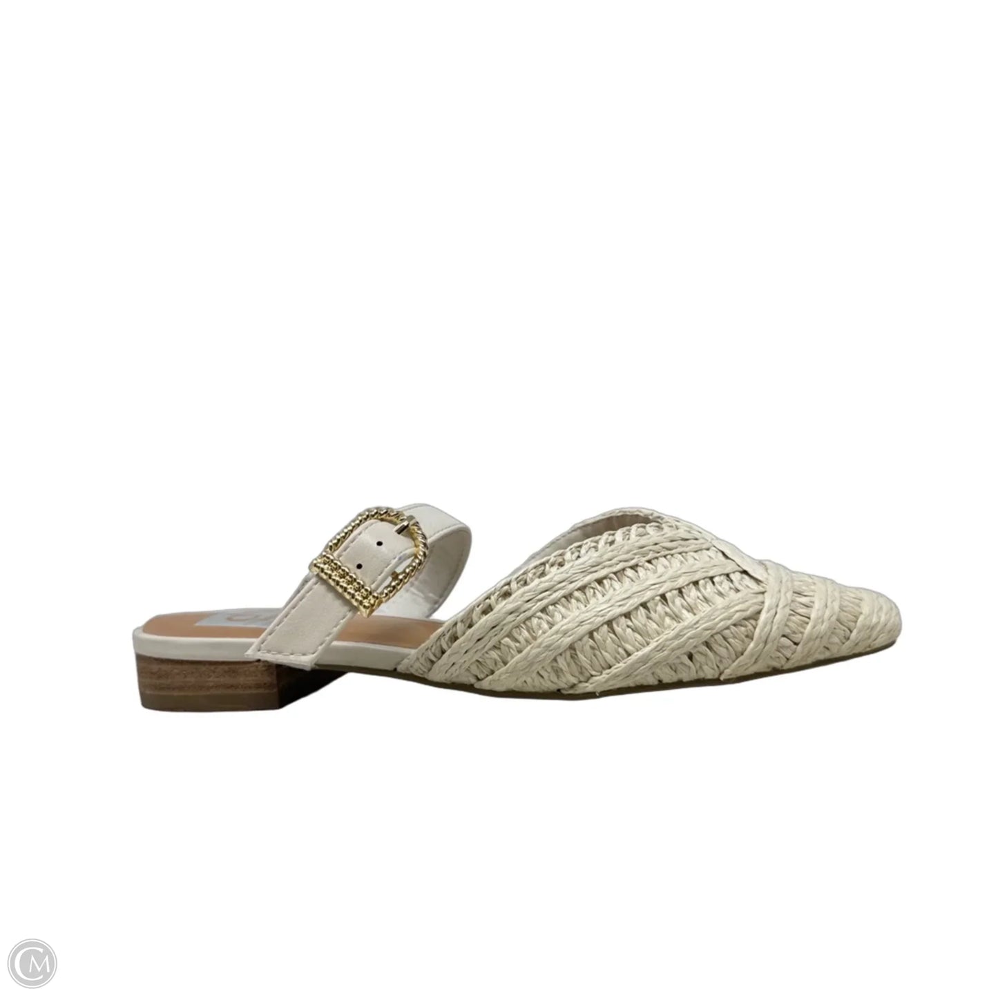 Domainica Woven Buckle Flat Mules By Dolce Vita In Cream, Size: 6.5