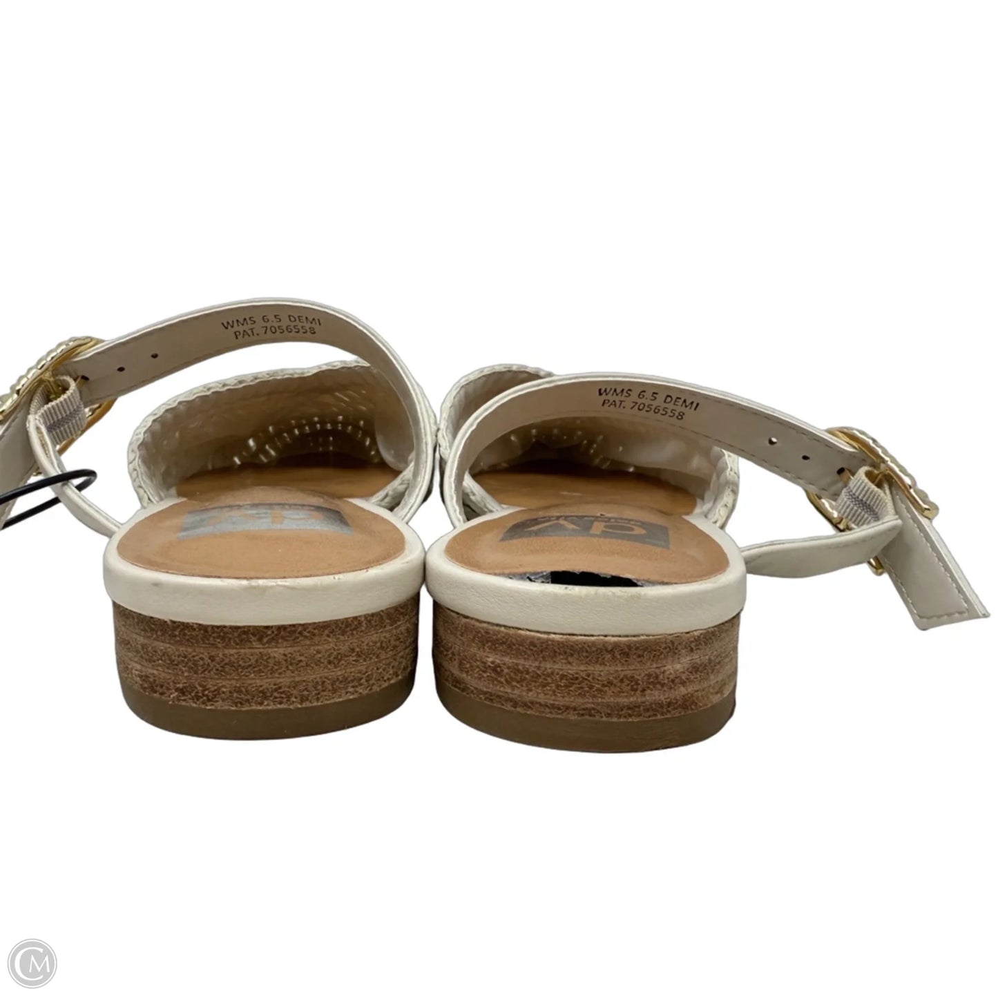 Domainica Woven Buckle Flat Mules By Dolce Vita In Cream, Size: 6.5