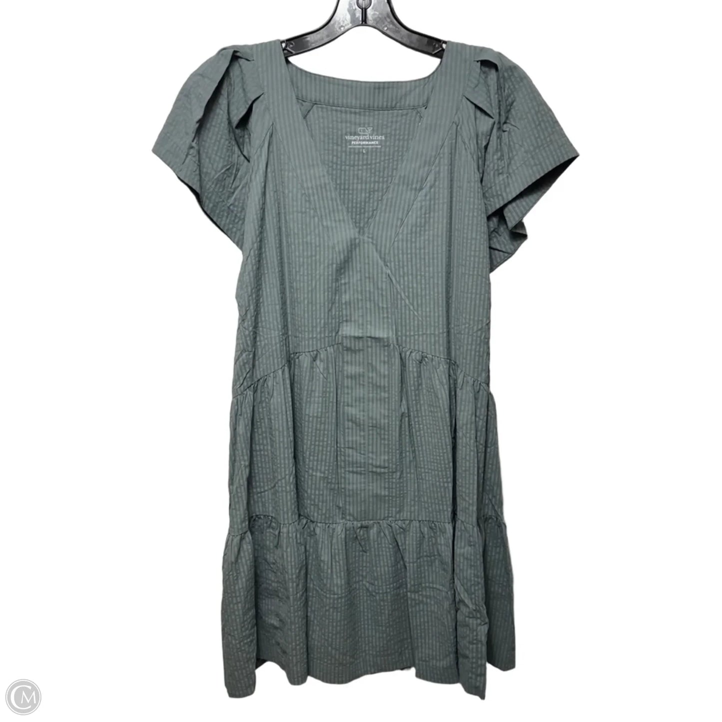 Dress Casual Midi By Vineyard Vines In Grey, Size: L