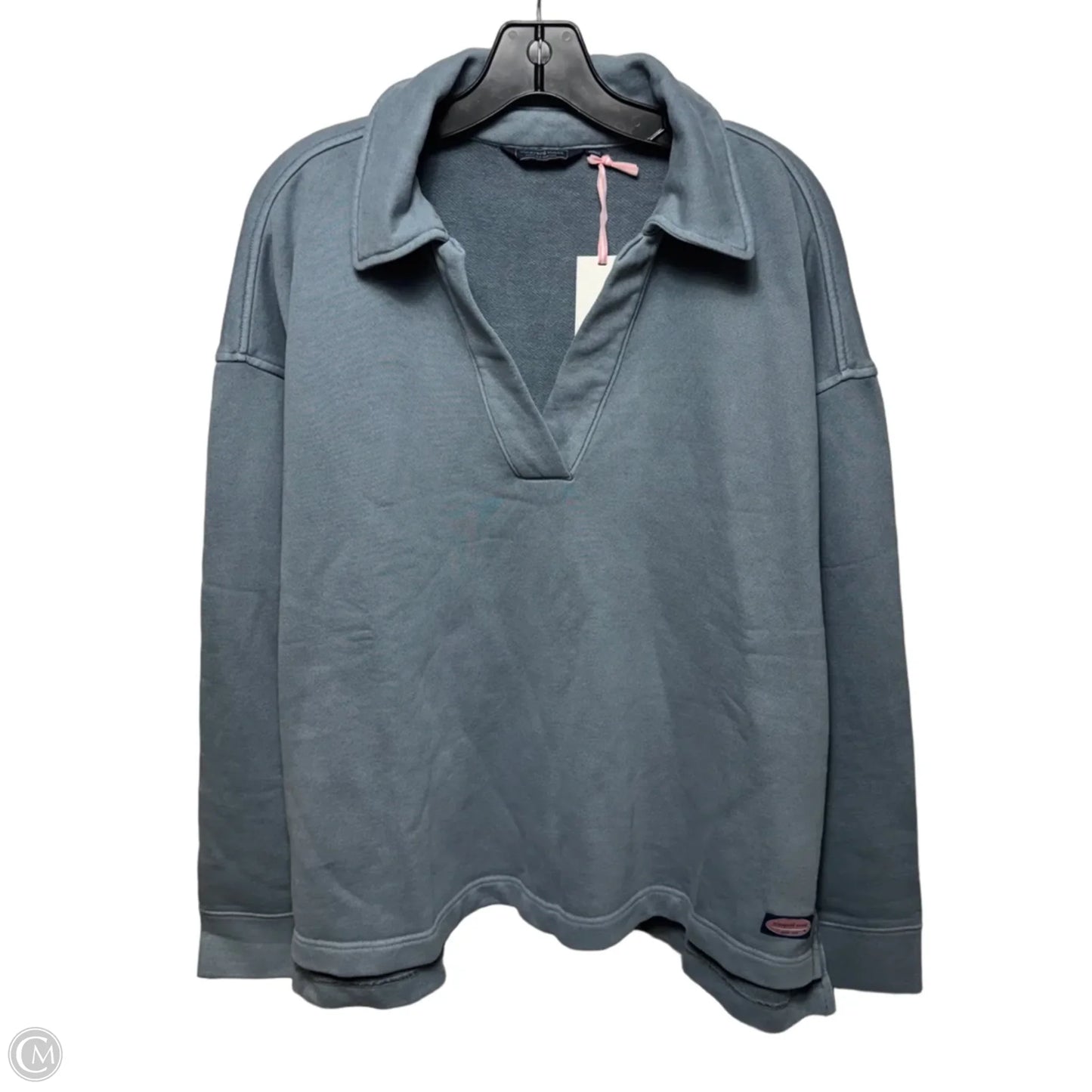 Cam Sweatshirt Top Long Sleeve By Vineyard Vines In Blue Mirage, Size: L