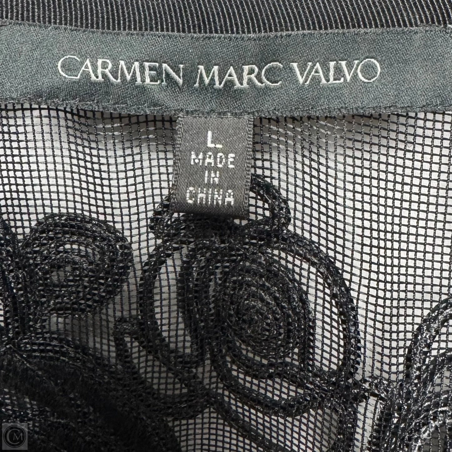 Kimono By Carmen Marc Valvo In Black, Size: L