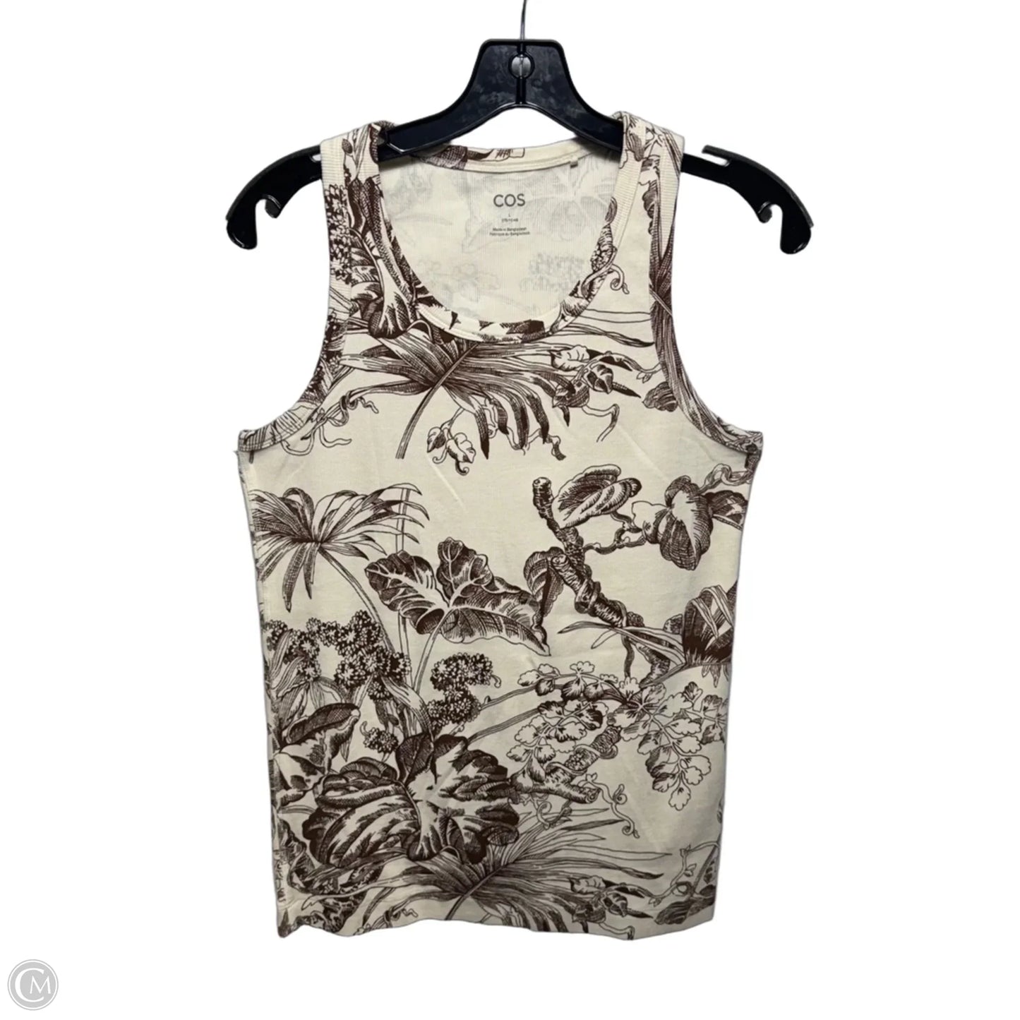Tank Top By Cos In Brown & Cream, Size: L