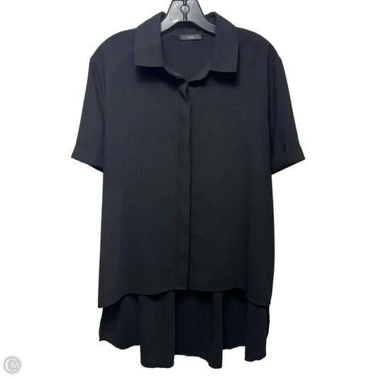 Pleated Back Top Short Sleeve By Ruti In Black, Size: L
