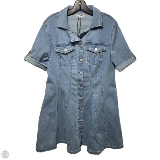 Dress Casual Short By Fashion Nova In Blue Denim, Size: 1x