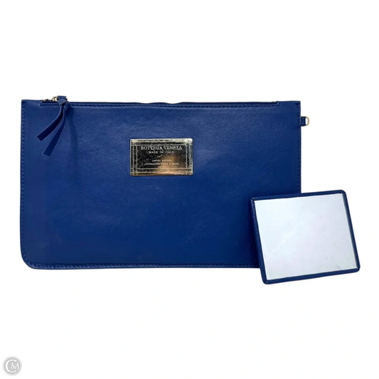 AS IS Leather Zip Pouch with Mirror Luxury Designer By Bottega Veneta, Size: Small