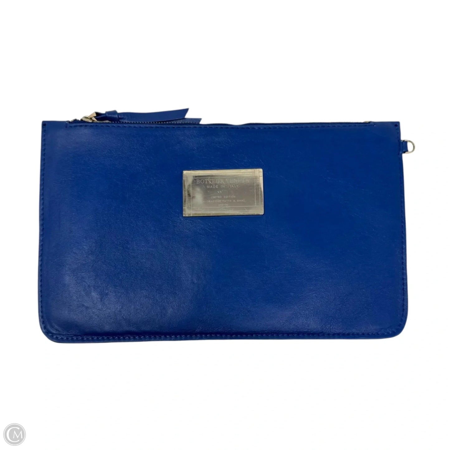 AS IS Leather Zip Pouch with Mirror Luxury Designer By Bottega Veneta, Size: Small