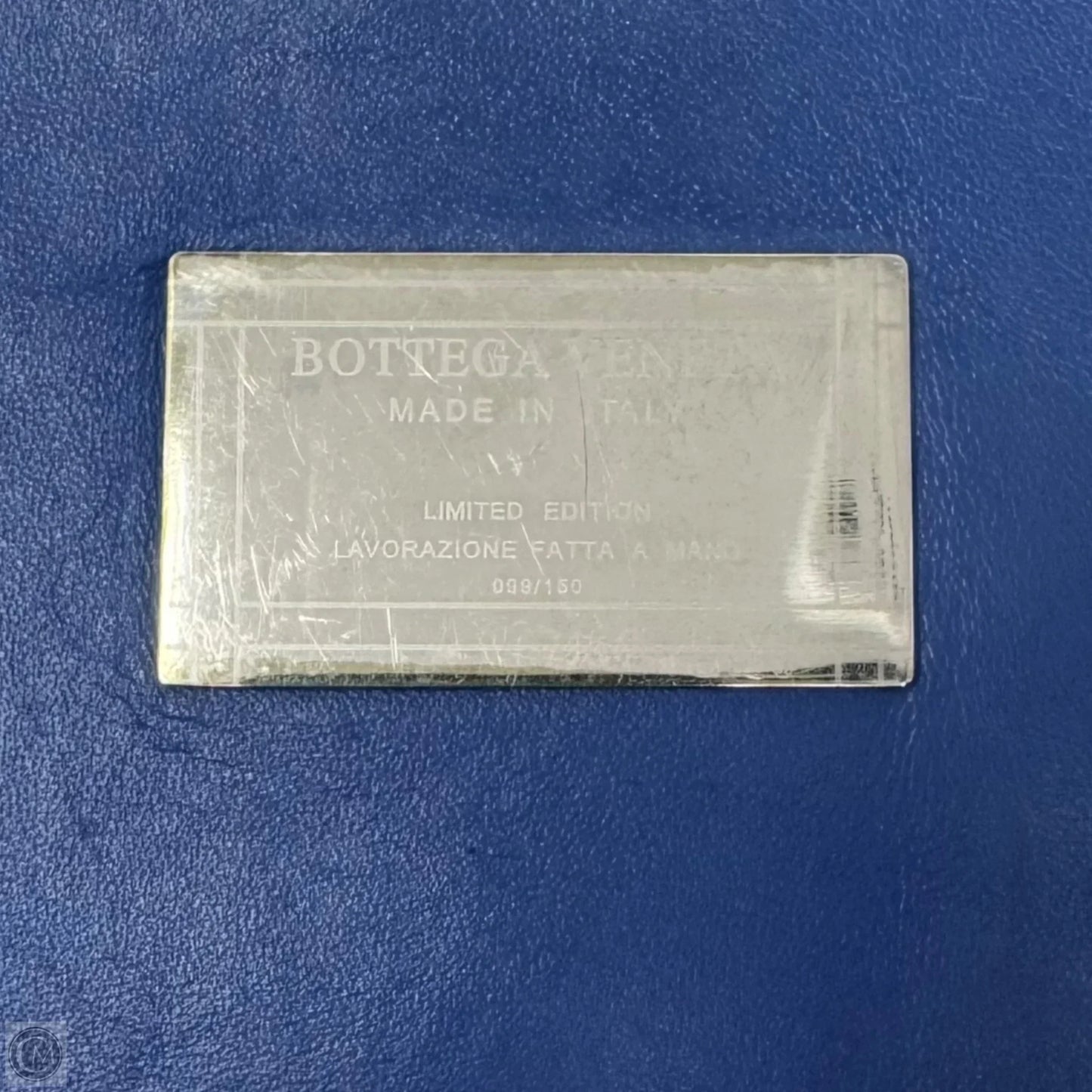 AS IS Leather Zip Pouch with Mirror Luxury Designer By Bottega Veneta, Size: Small