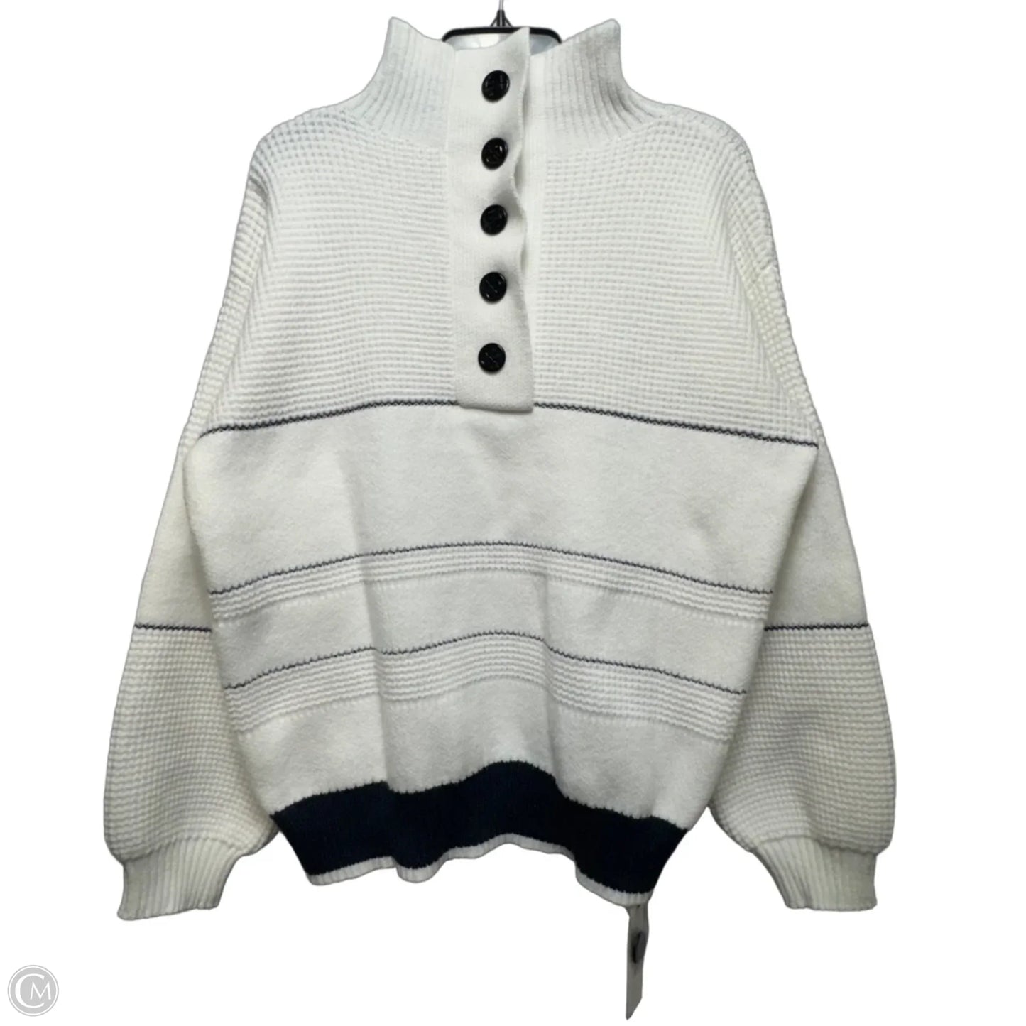 Sweater By Commense In Blue & White, Size: Xl