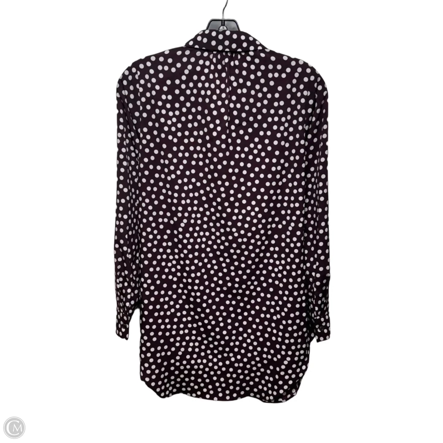 Top Long Sleeve By Bcbgmaxazria In Polkadot Pattern, Size: Xs