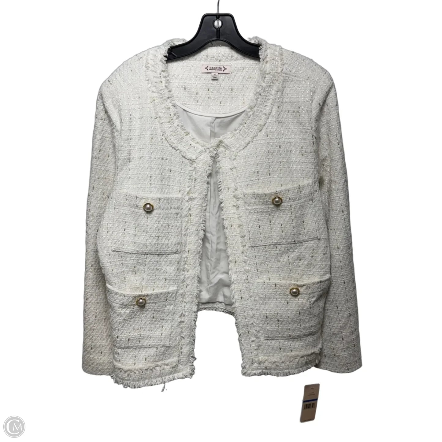 Blazer By Nanette By Nanette Lepore In Cream and Gold, Size: Xl
