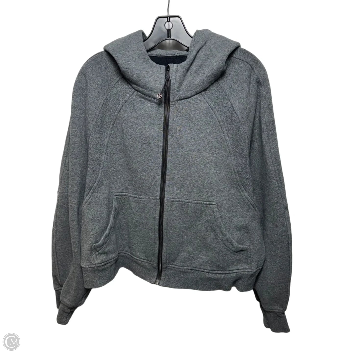 Athletic Sweatshirt Hoodie By Lululemon In Grey, Size: XL/XXL