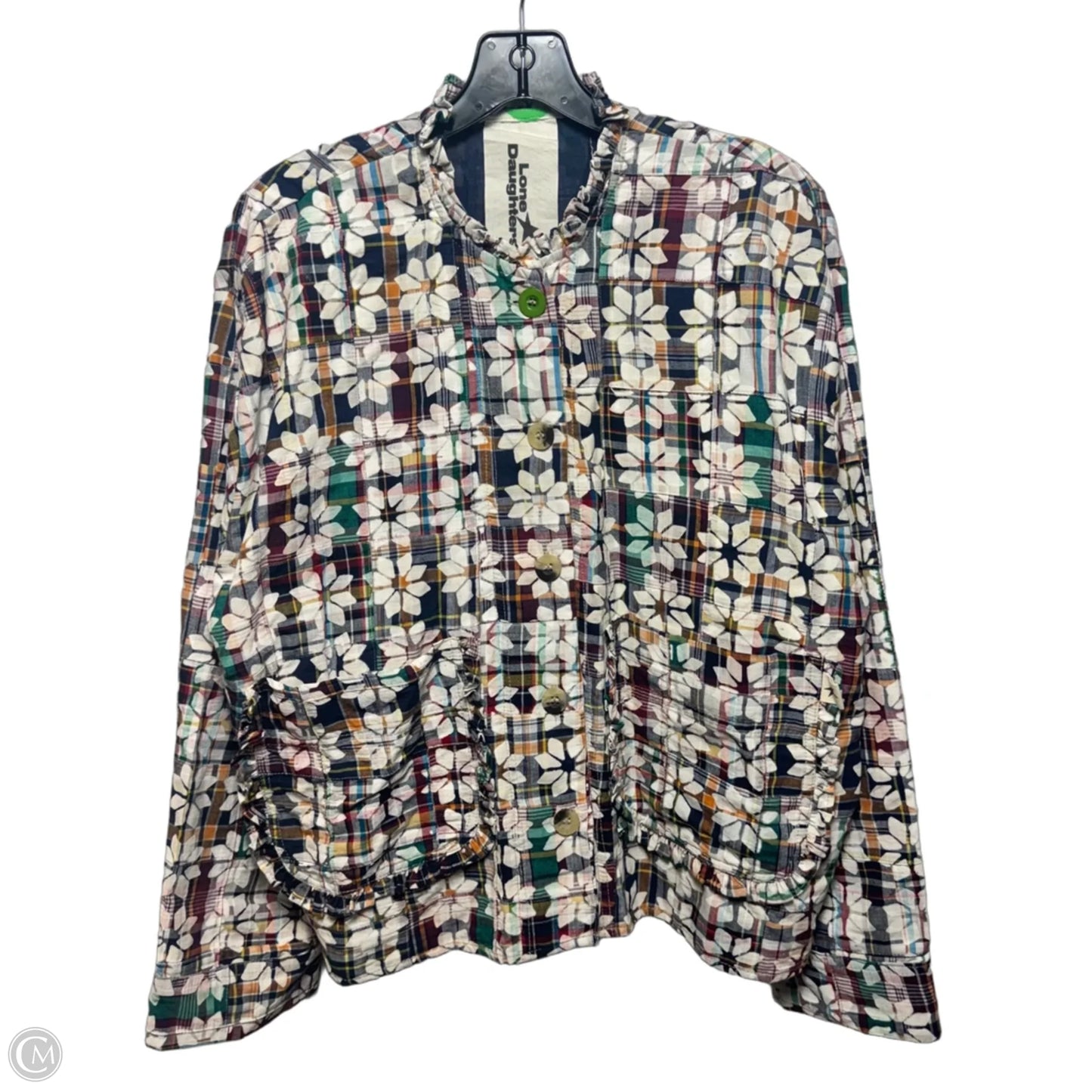 Quilted Jacket By Lone Daughters In Plaid Pattern, Size: M