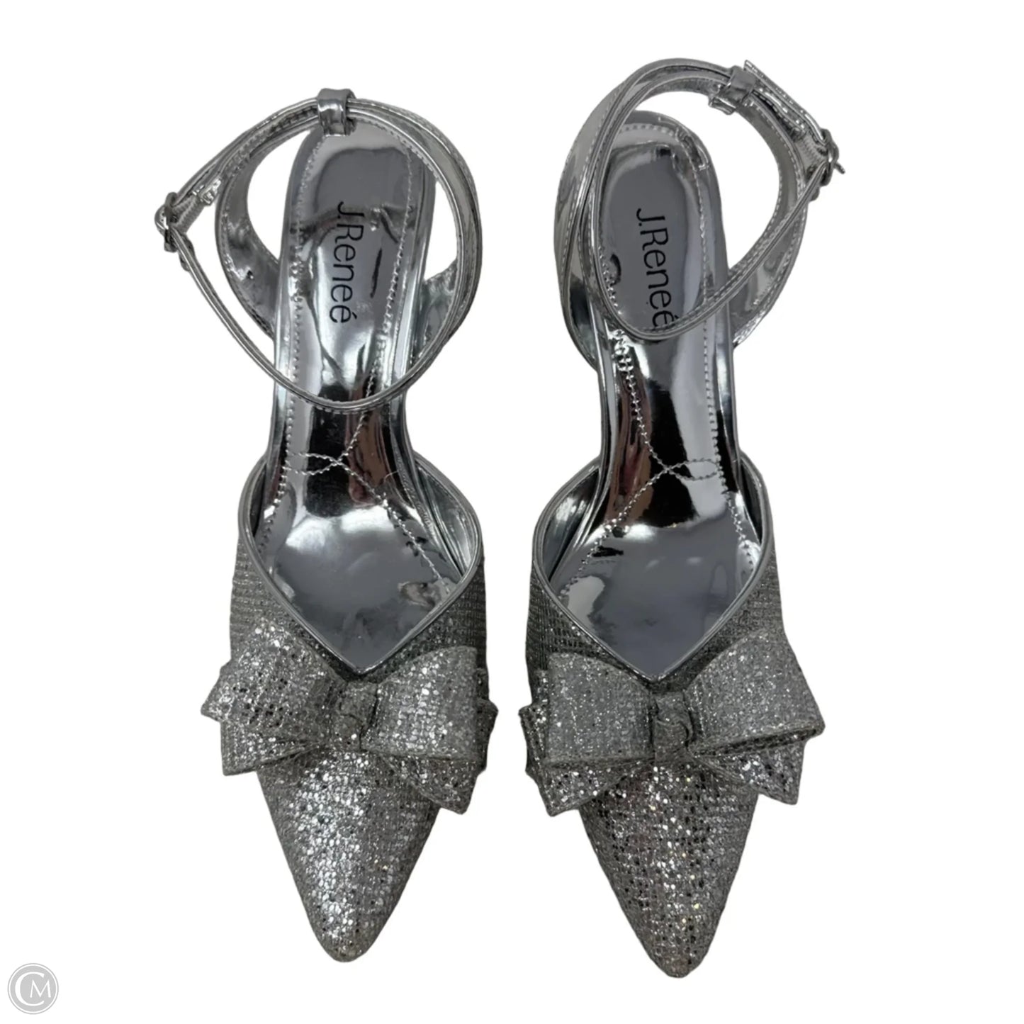Shanaya Glitter Pump Shoes Heels Kitten By J Renee In Silver, Size: 11