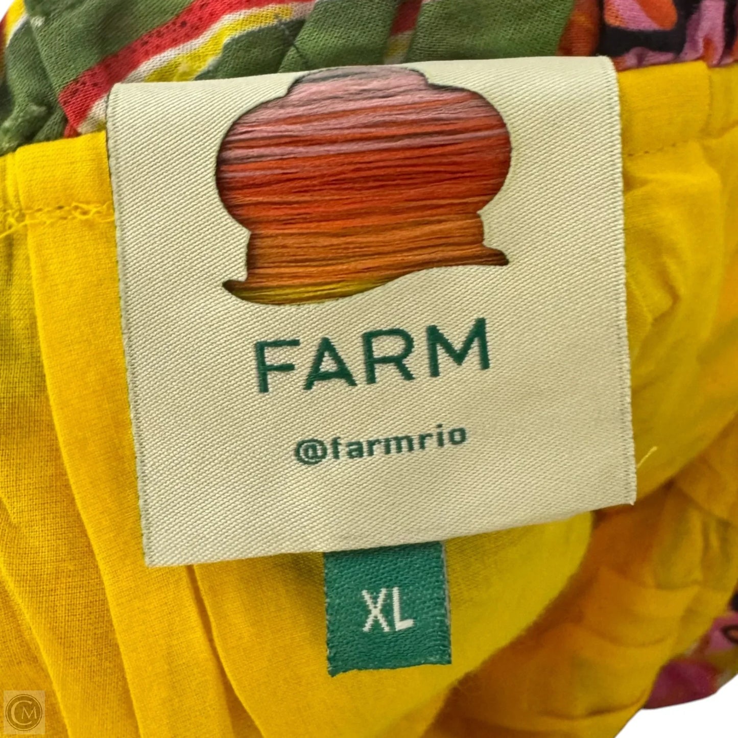Fruit Dream Ruffle Dress Designer By Farm Rio In Tropical Print, Size: Xl