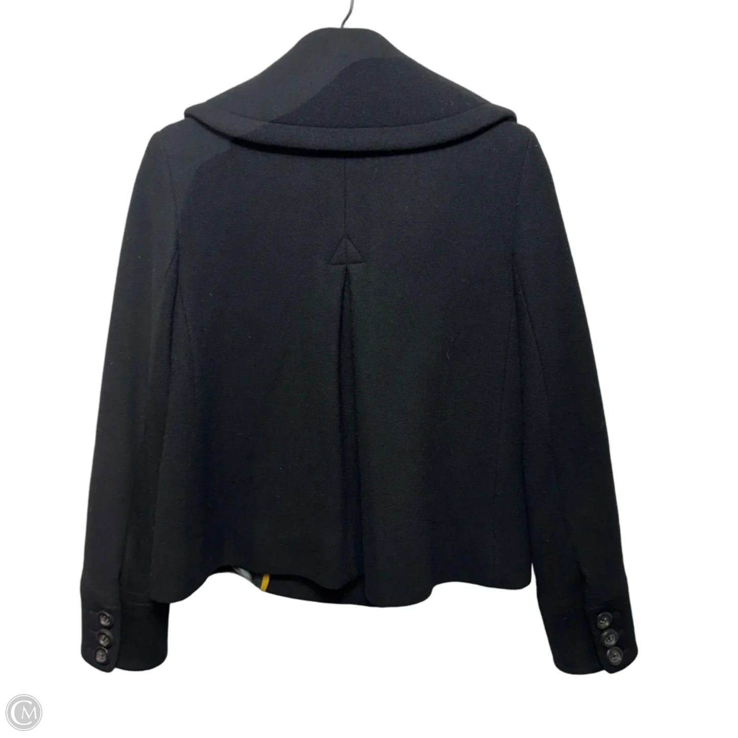 Cropped Wool Peacoat By J. Crew In Black, Size: 2