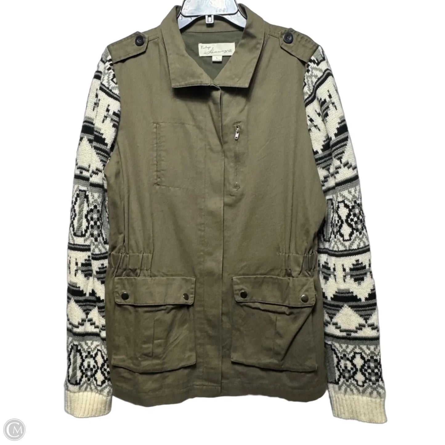Jacket Utility By Vintage Havana In Green, Size: L
