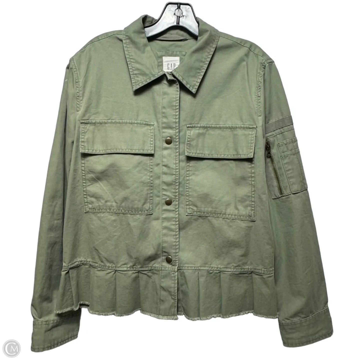 Jacket Utility By Gap In Green, Size: L