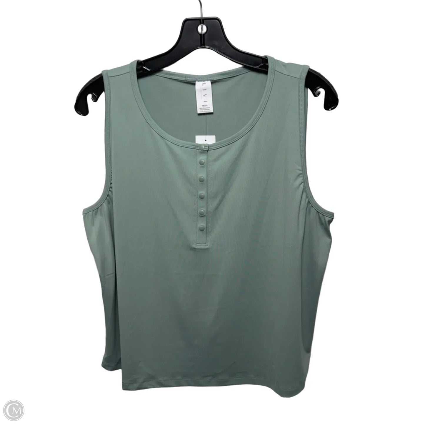 Athletic Tank Top By Livi Active In Green, Size: 18/20