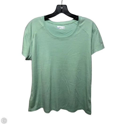 Athletic Top Short Sleeve By Columbia In Green, Size: Xl