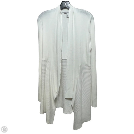 Sweater Cardigan By Autumn Cashmere In White, Size: L