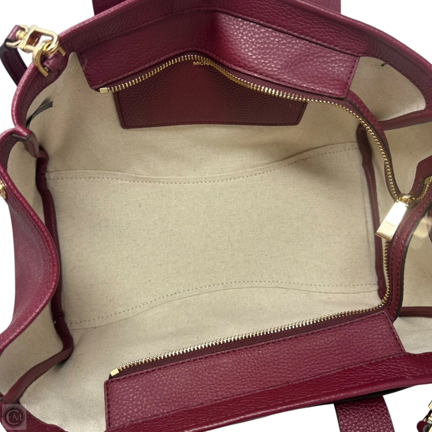 Romee Satchel Handbag Leather By Michael By Michael Kors, Size: Medium