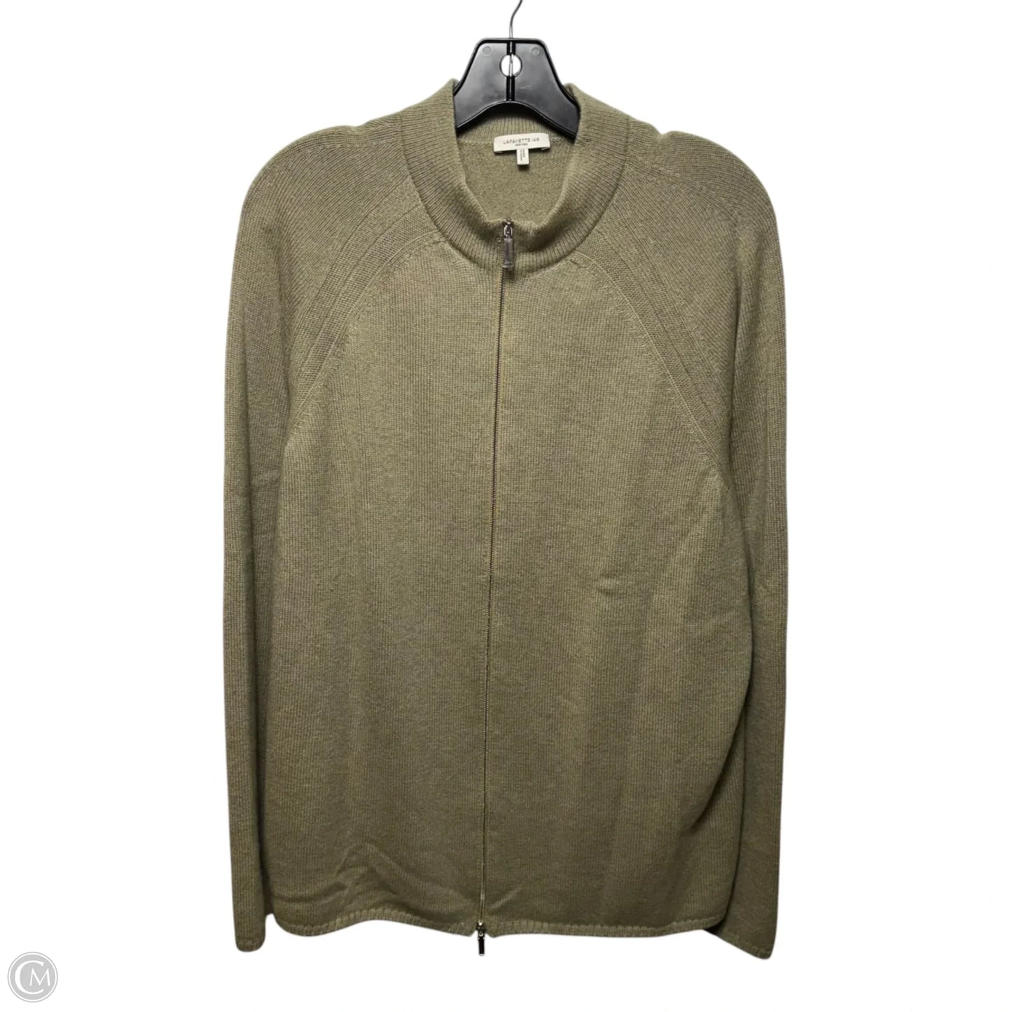 Sweater Cashmere Designer By Lafayette 148 In Green, Size: Xl