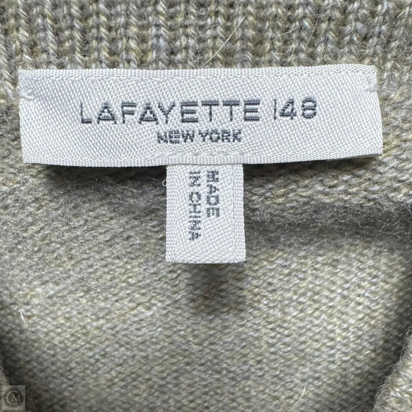Sweater Cashmere Designer By Lafayette 148 In Green, Size: Xl
