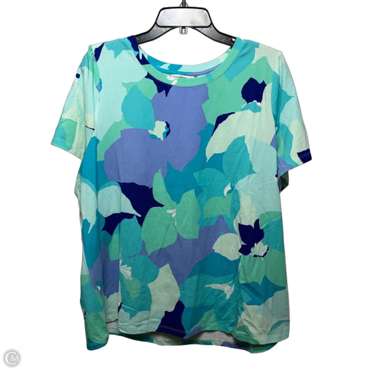 Top Short Sleeve By Isaac Mizrahi Live Qvc In Blue, Size: Xl
