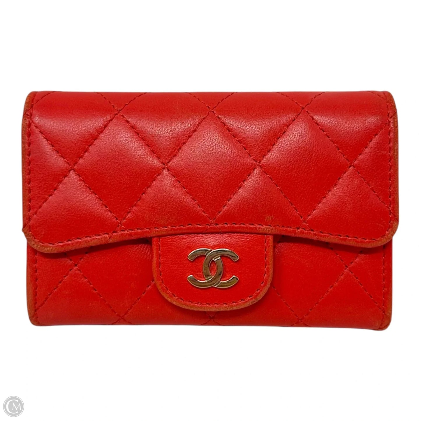 Matelasse Quilted Leather CC Cardholder Wallet Luxury Designer By Chanel, Size: Small