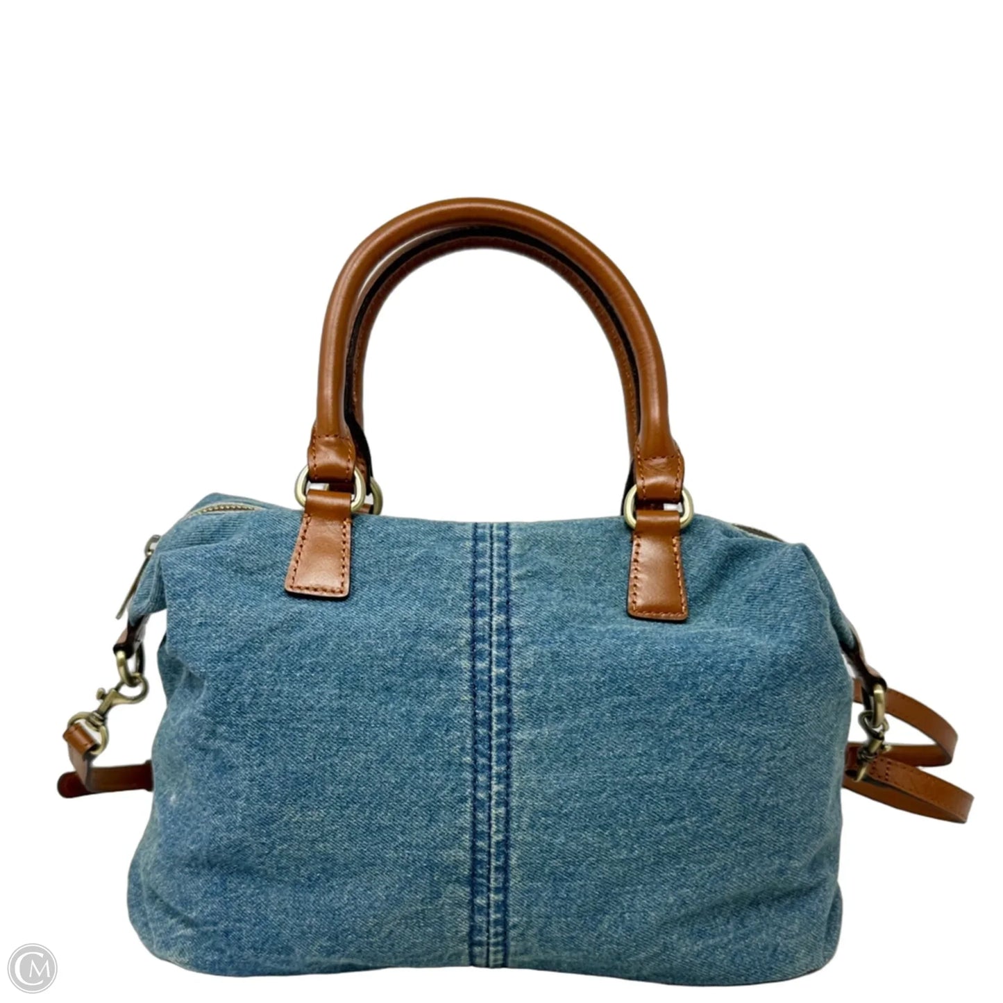 Pierra Denim Satchel Designer By Patricia Nash, Size: Medium