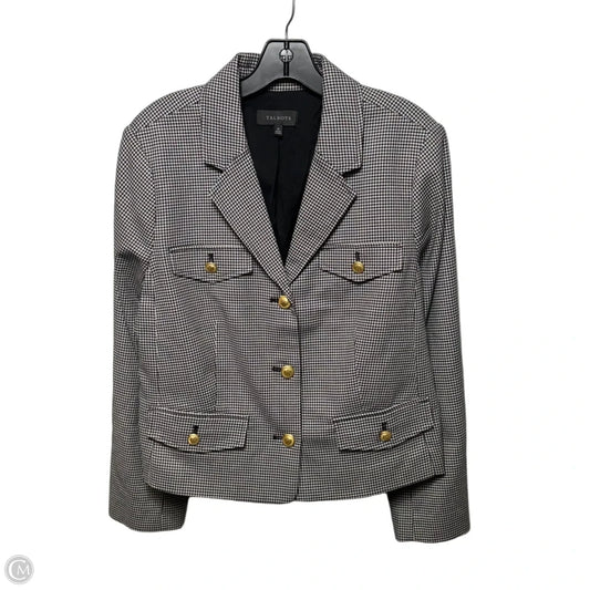 Blazer By Talbots In Black & White, Size: 14