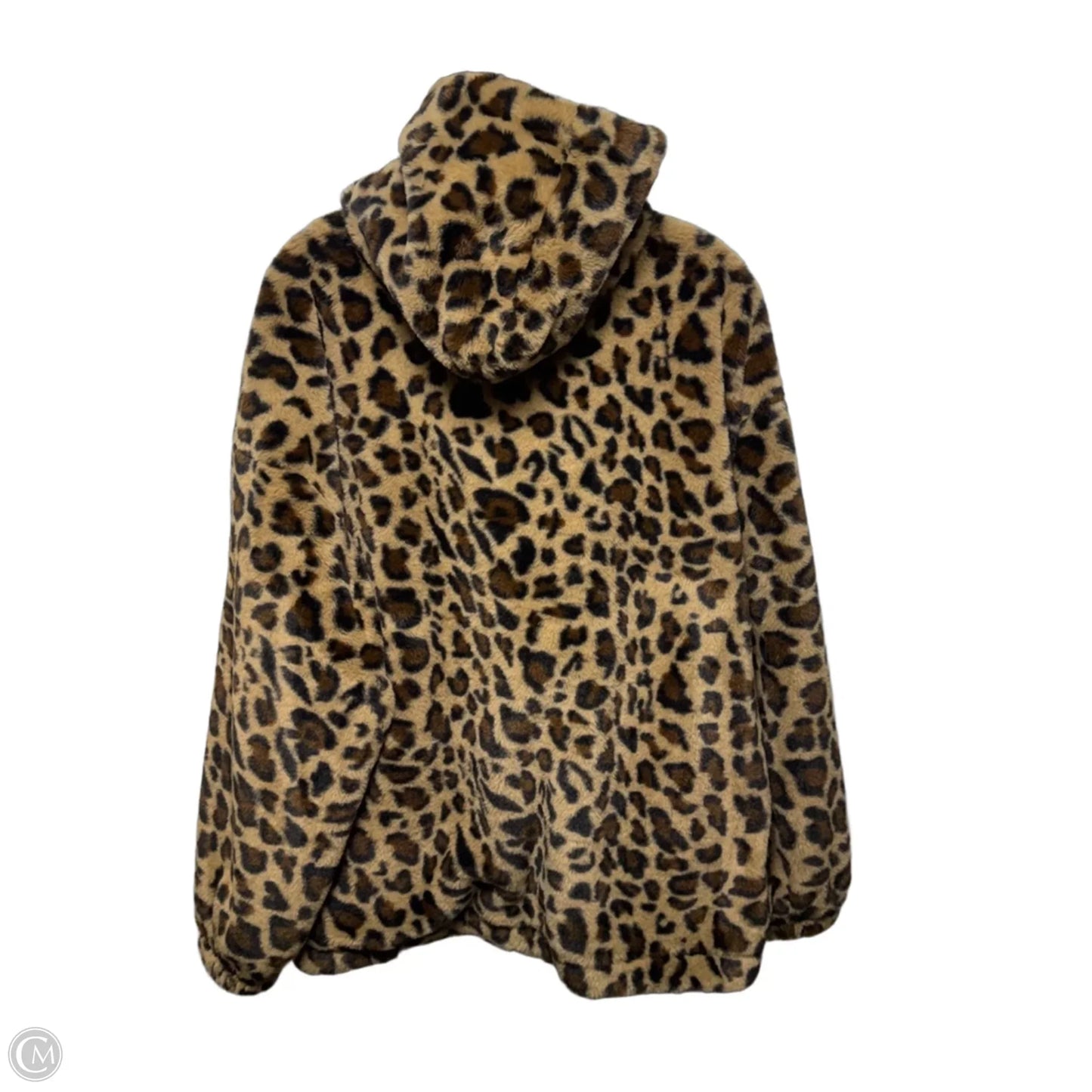 Jacket Faux Fur & Sherpa By Shang Zhe Uomo Classic In Animal Print, Size: Xxl