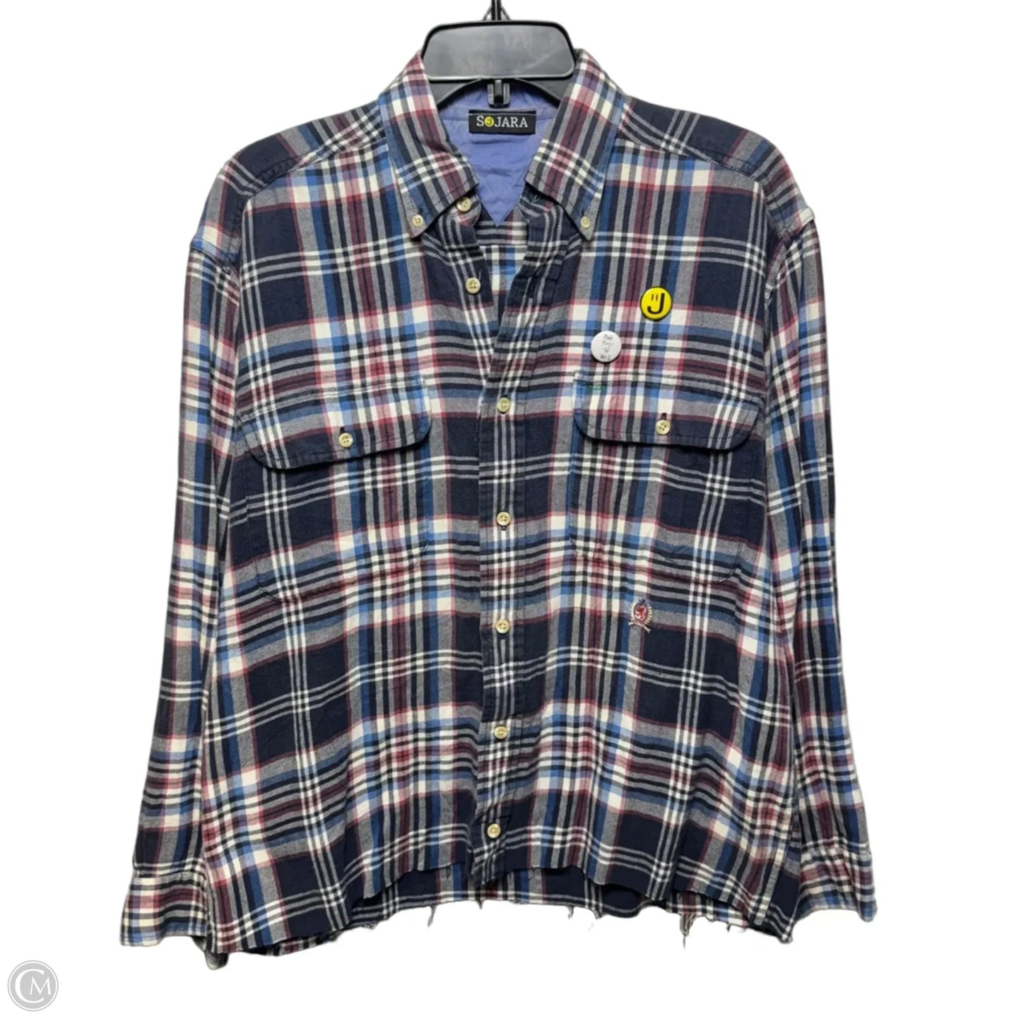 Top Long Sleeve By Sojara In Plaid Pattern, Size: M