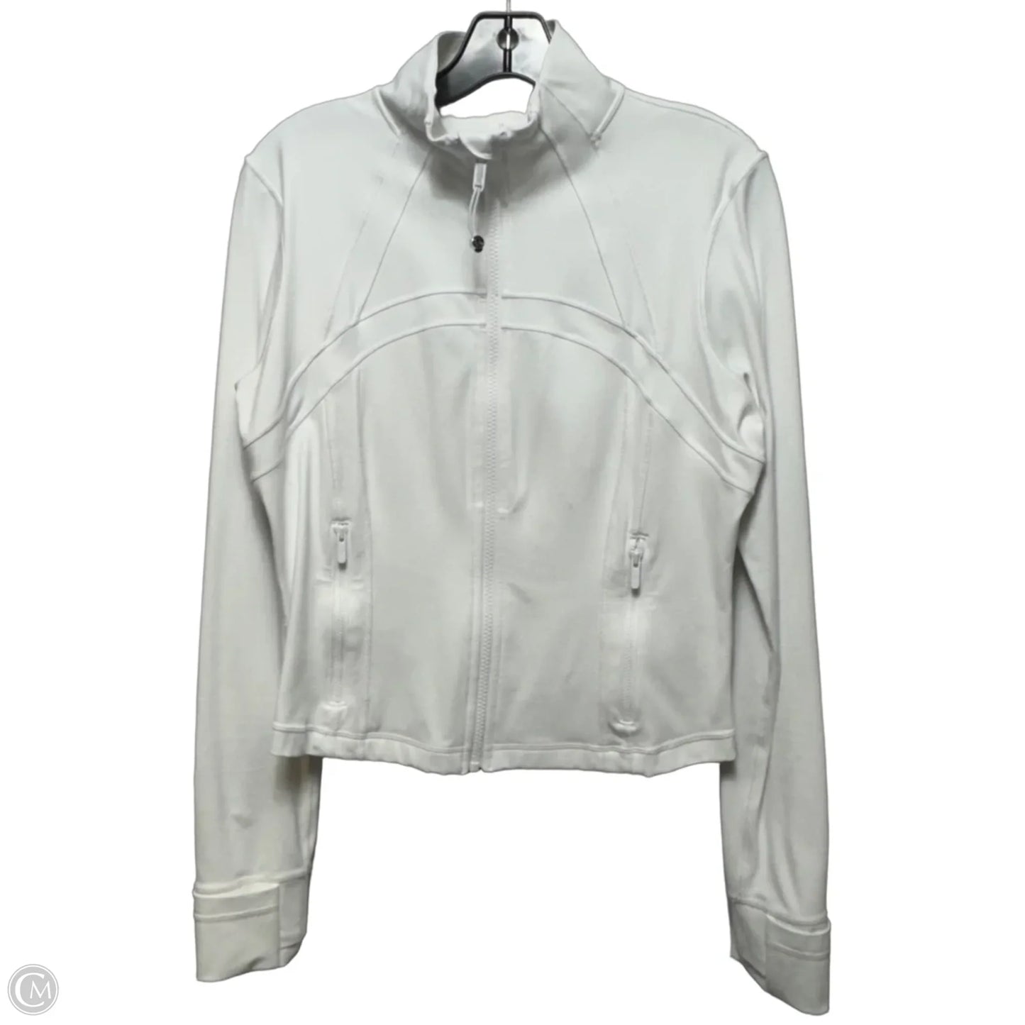 Athletic Jacket By Lululemon In White, Size: 12