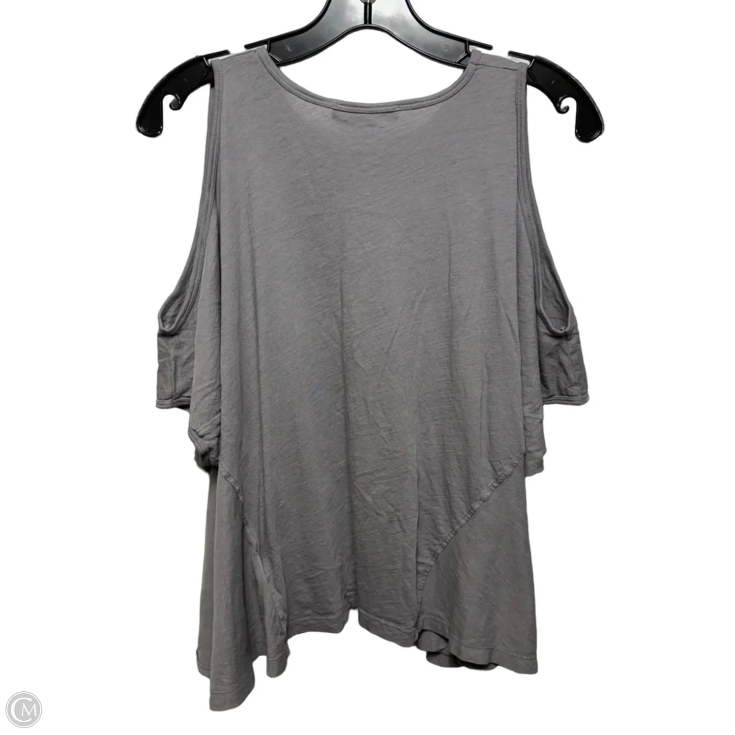 Cold Shoulder Top Short Sleeve Designer By All Saints In Grey, Size: S
