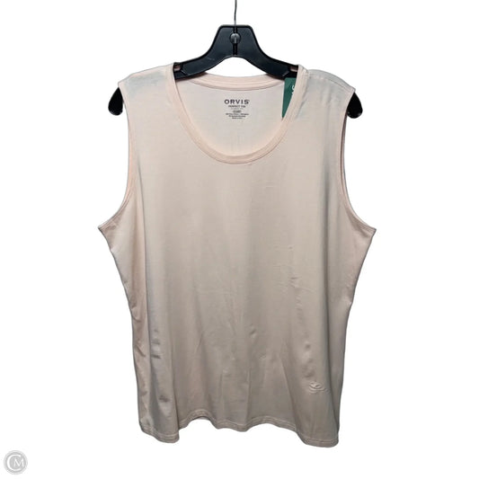 Top Sleeveless Basic By Orvis In Peach, Size: Xl