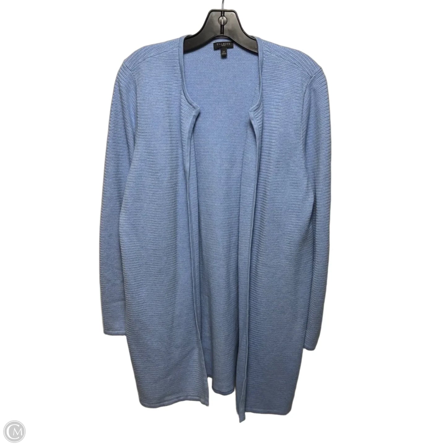 Sweater Cardigan By Talbots In Blue, Size: Lp