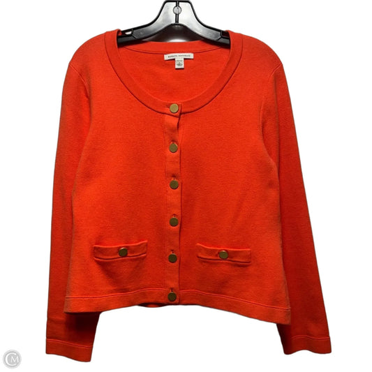 Sweater Cardigan By Banana Republic In Orange, Size: Lp