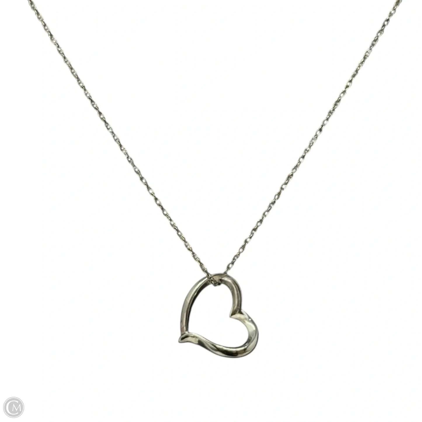 Sterling Silver Open Heart Pendant Necklace