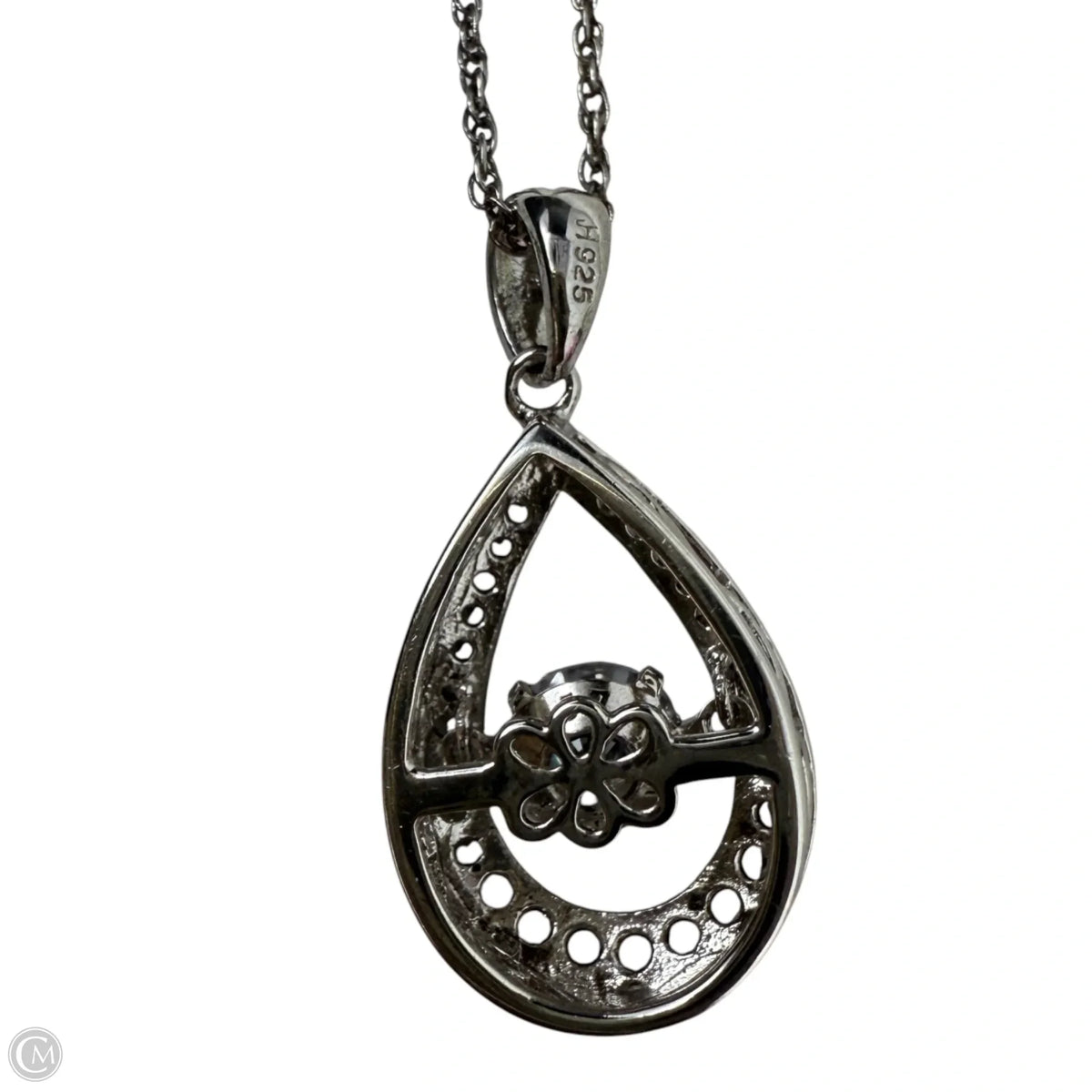 Sterling Silver & CZ Pendant Necklace