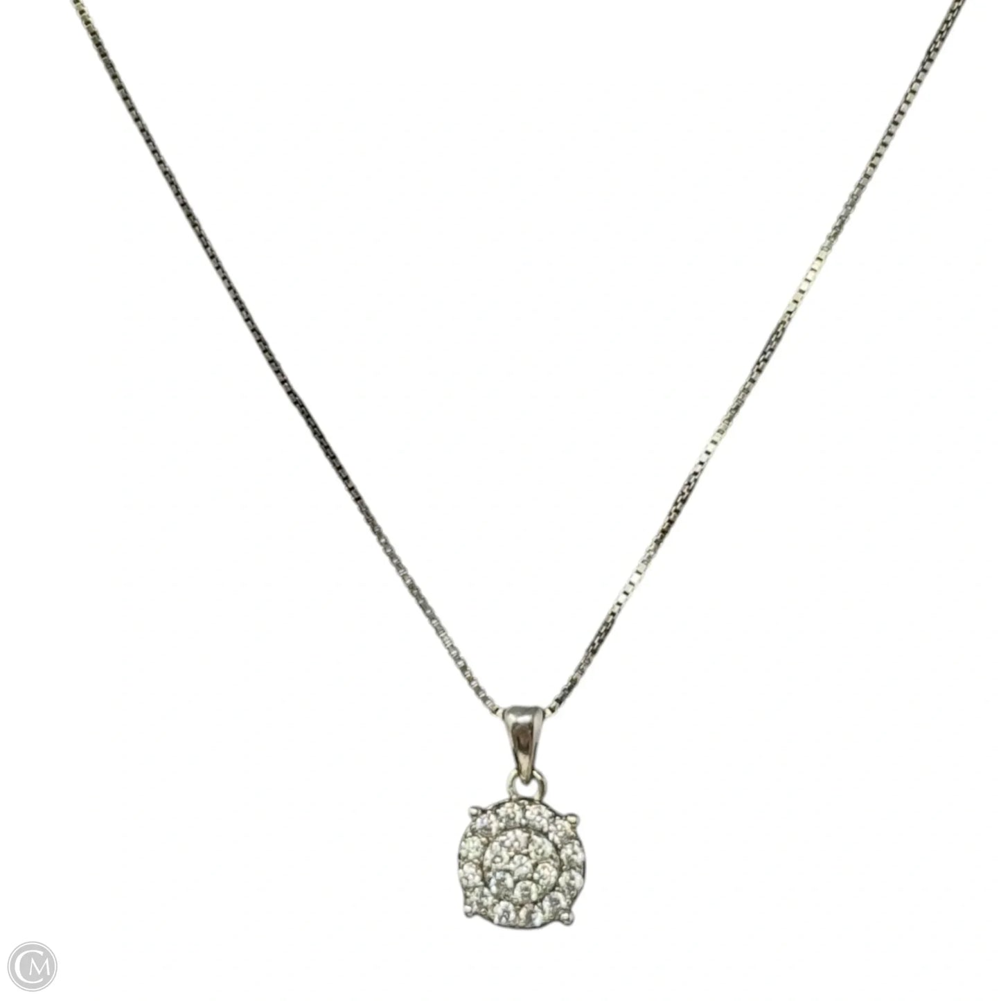 Sterling Silver & CZ Pendant Necklace