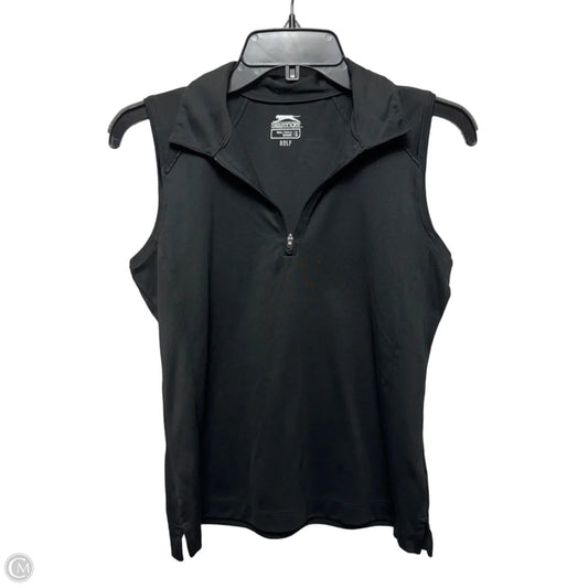 Collared Golf Athletic Tank Top By Slazenger In Black, Size: S