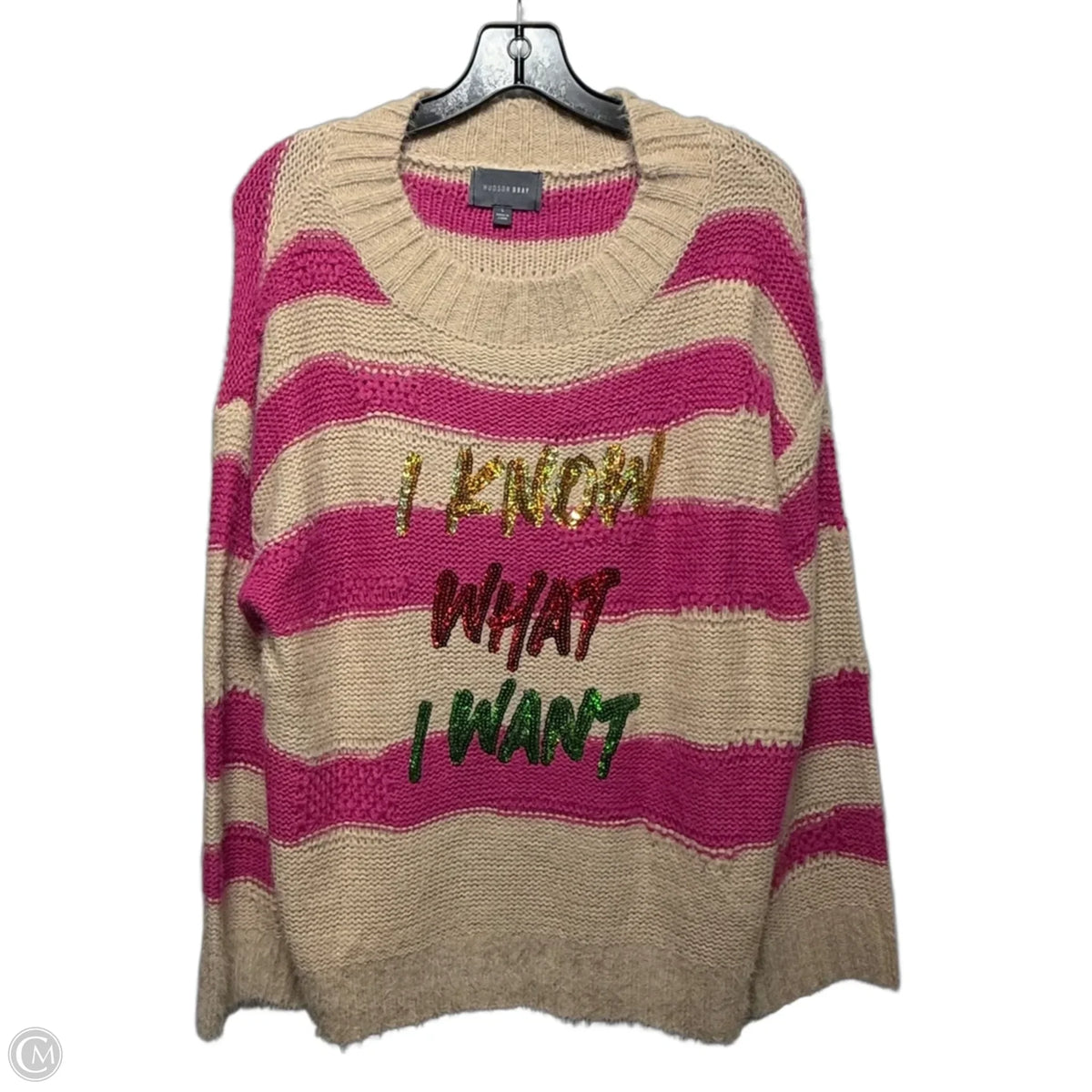 Sweater By Hudson Gray In Striped Pattern, Size: L