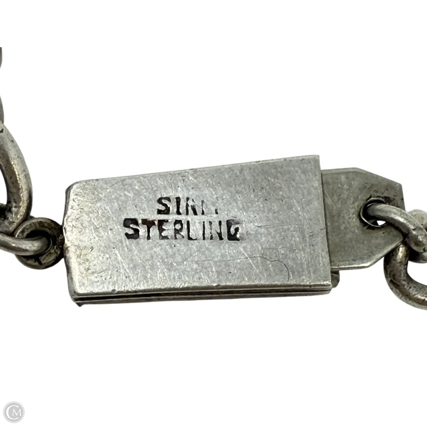 Siam Sterling Silver Chain Bracelet With Engraved Box Clasp