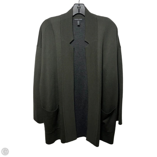 Merino Blend Sweater Cardigan By Eileen Fisher In Green, Size: S
